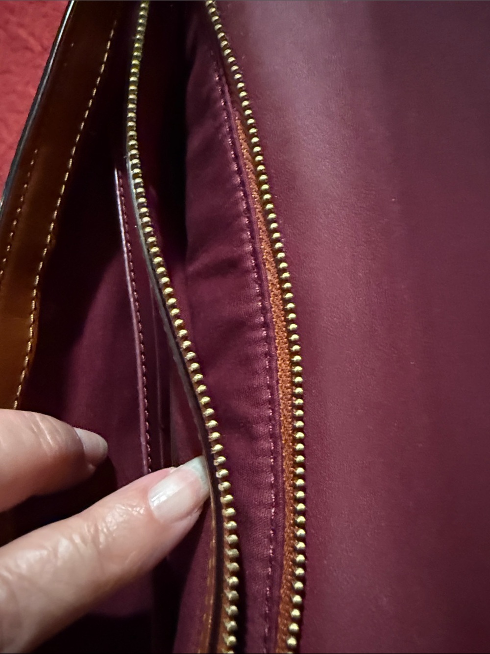 Coach Brown Leather & Signature Canvas Wristlet Clutch - Picture 9 of 15